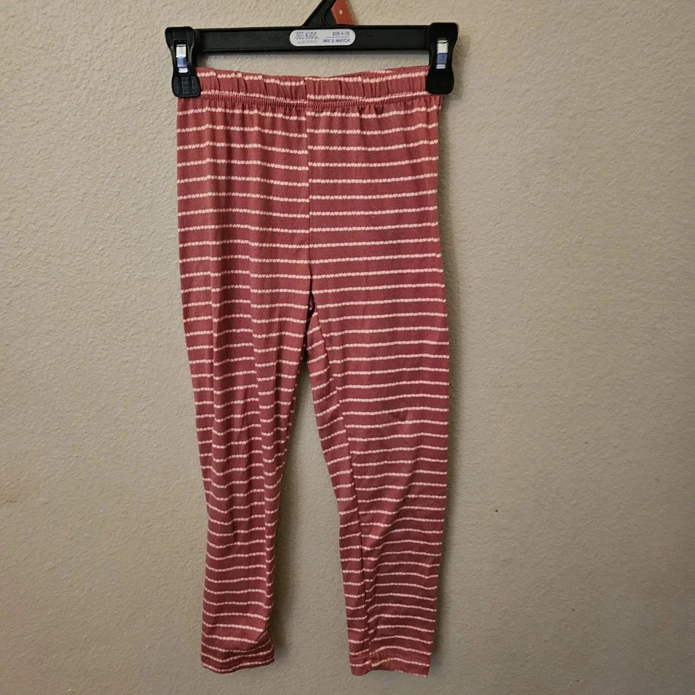 Just Lizzy Pink Heart Sweater with Pink Heart Striped Leggings
